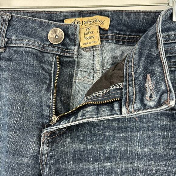 Democracy Justice Jegging Jeans Size 10 Stretch Denim 5 Pocket Medium Wash Blue - Picture 3 of 12